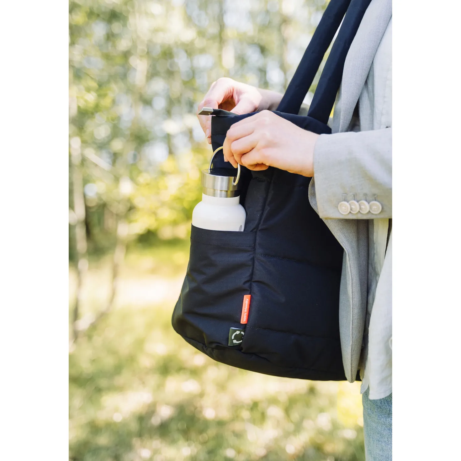 Quiltad Skötväska Black