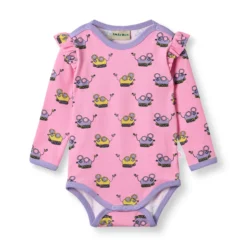 Regent With Robot Mice Långärmad Baby Body Pink Lilac