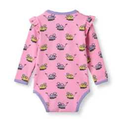 Regent With Robot Mice Långärmad Baby Body Pink Lilac