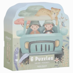 Safari Friends Pussel Med 6 Bitar Green
