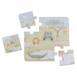 Safari Friends Pussel Med 6 Bitar Green