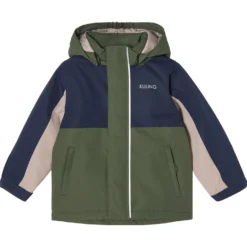Sarek Vinterjacka Navy Forest Green Blocking