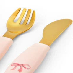 Skålset I Silikon Rosy Bow