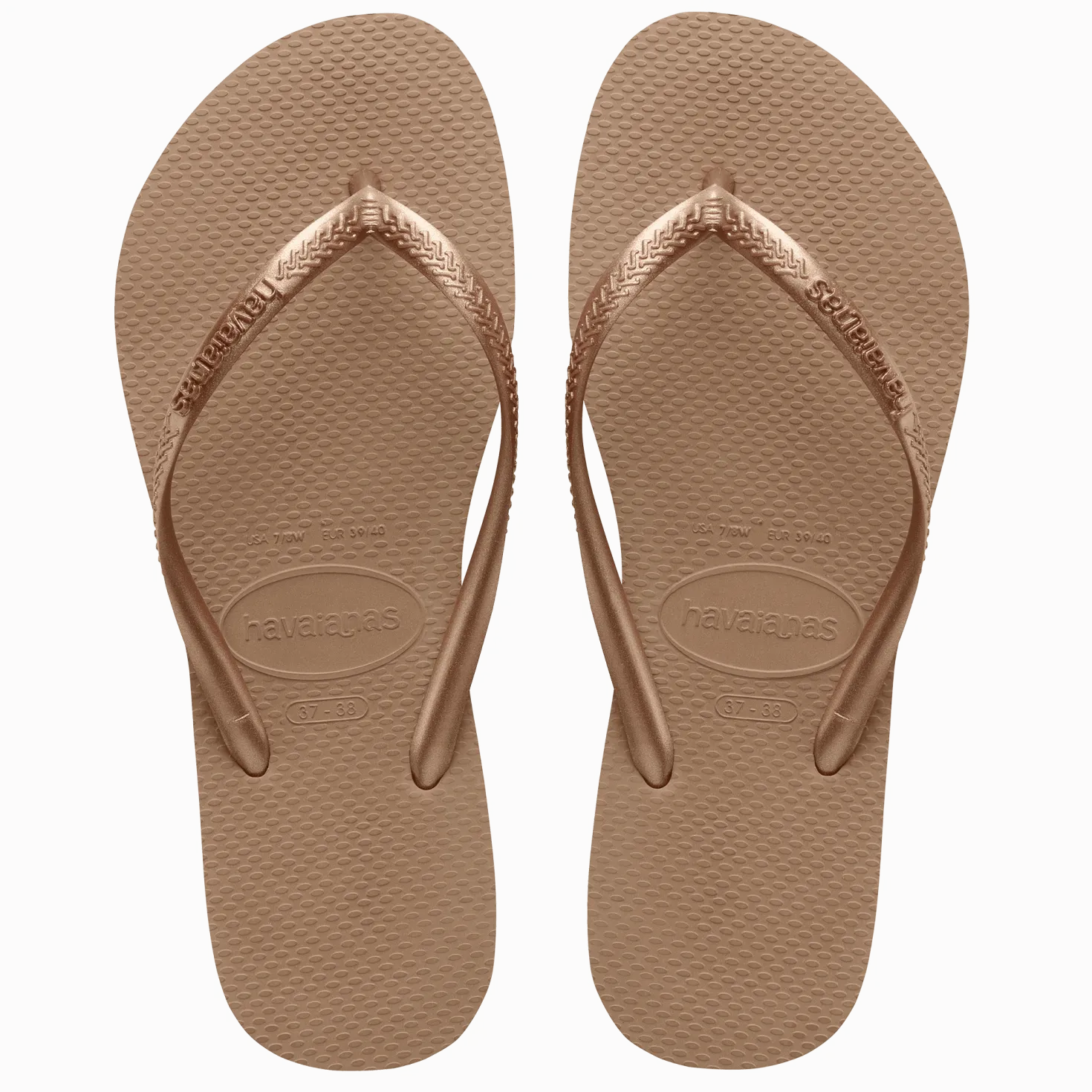 Slim Flip Flops Rose Gold
