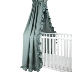 Sänghimmel Mood Flounce Petrol Green