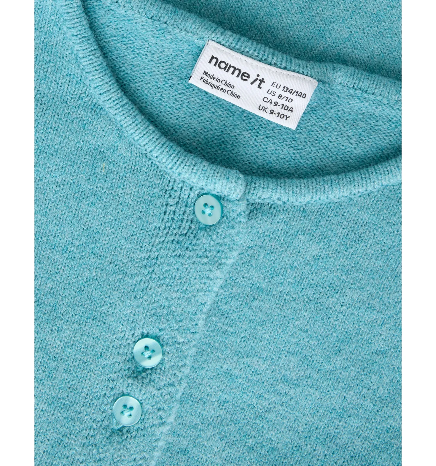 Stickad Kofta Milky Blue