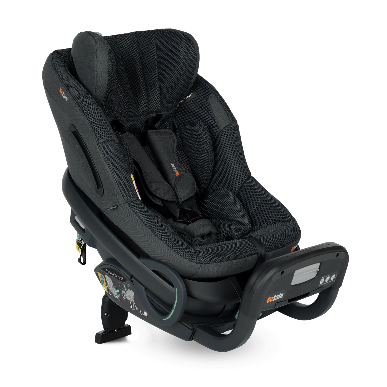Stretch² Bilbarnstol 6M-7Y / 61-125 Cm Anthracite Mesh