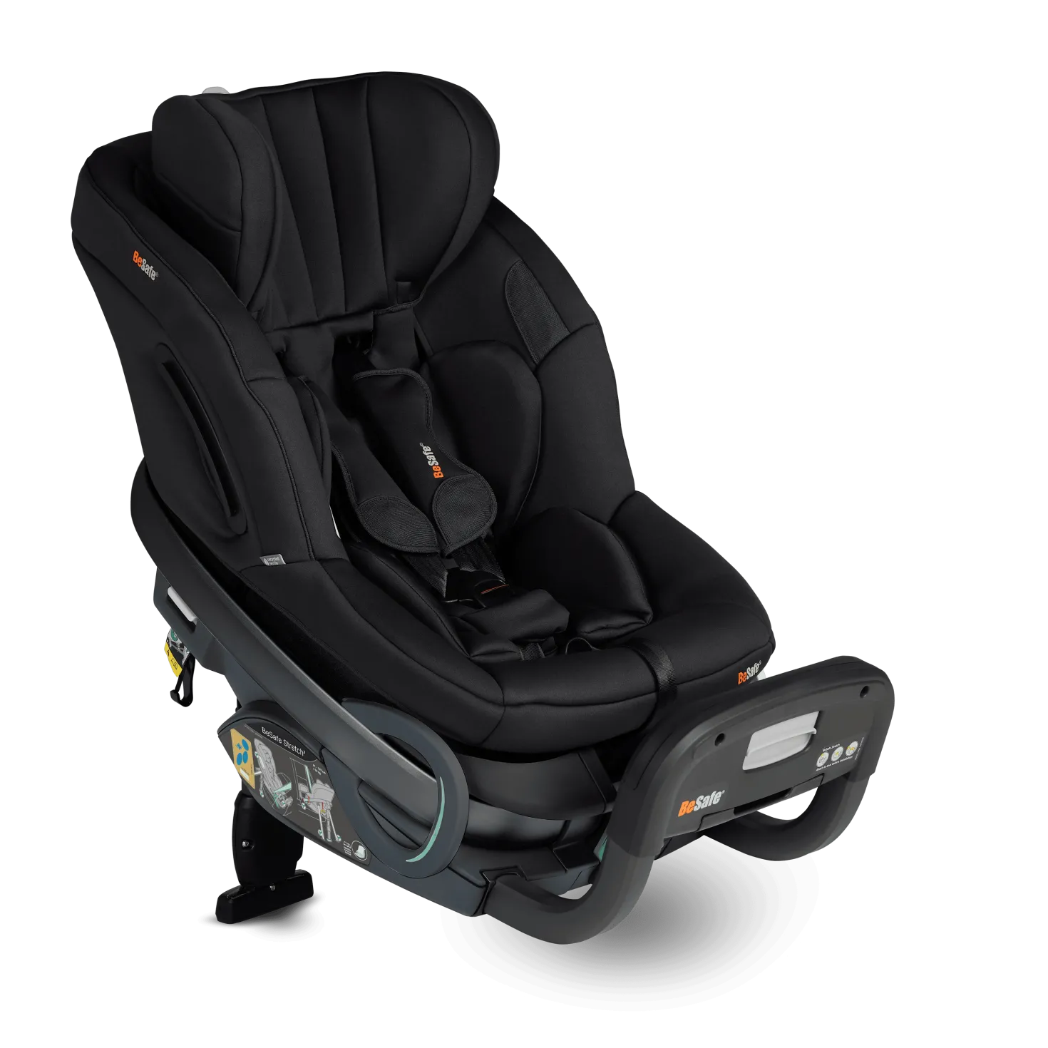 Stretch² Bilbarnstol 6M-7Y / 61-125 Cm Black Soft Breeze