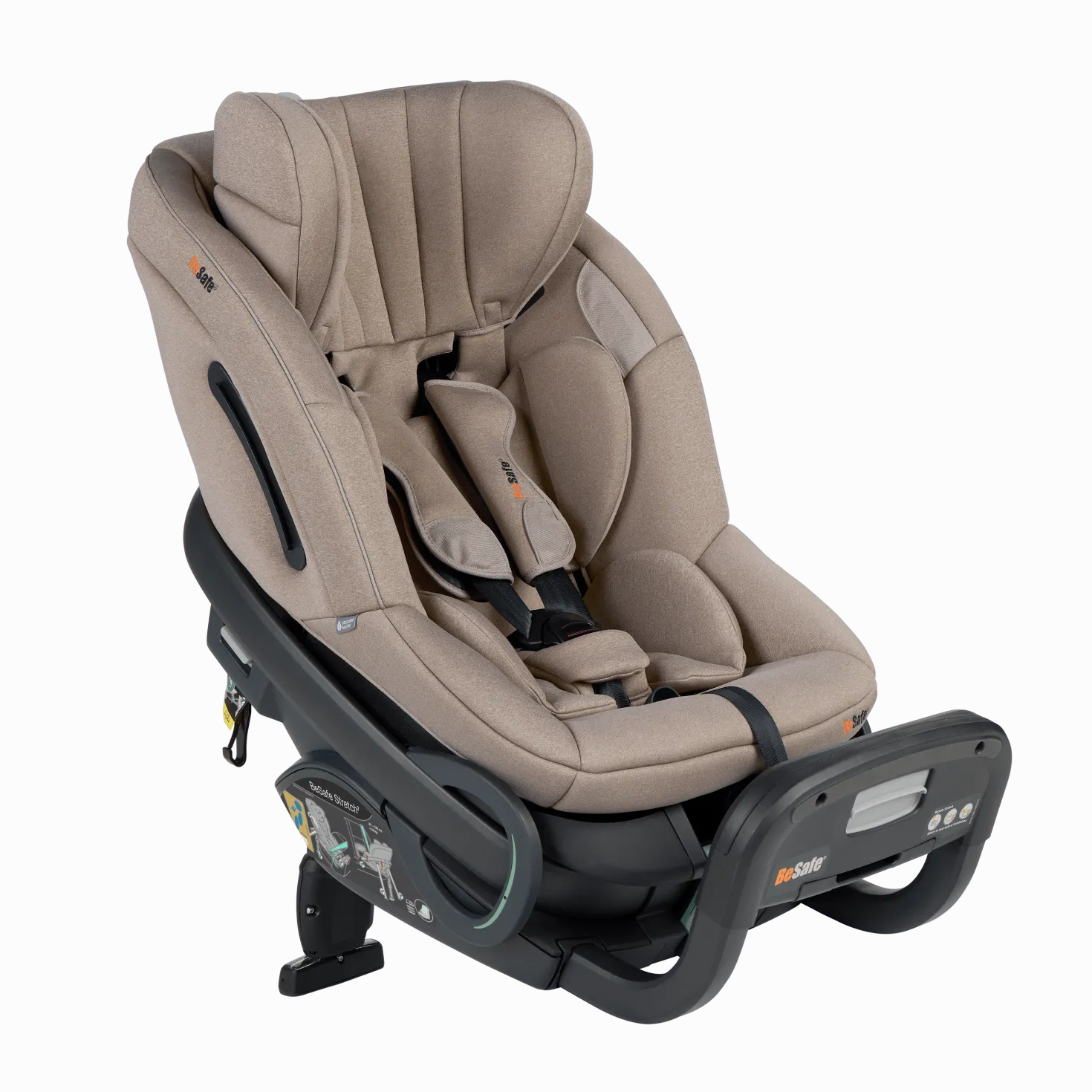 Stretch² Bilbarnstol 6M-7Y / 61-125 Cm Dark Sand Soft Breeze