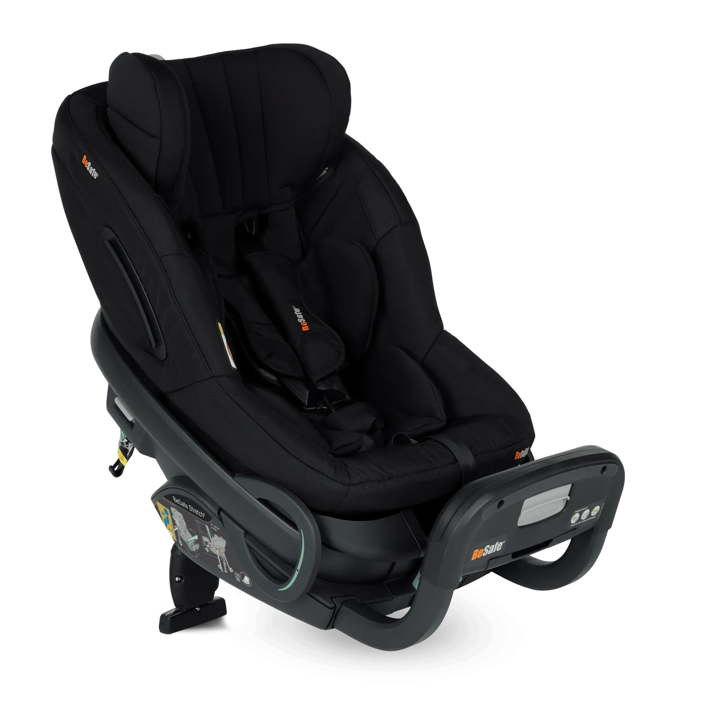 Stretch² Bilbarnstol 6M-7Y / 61-125 Cm Fresh Black Cab