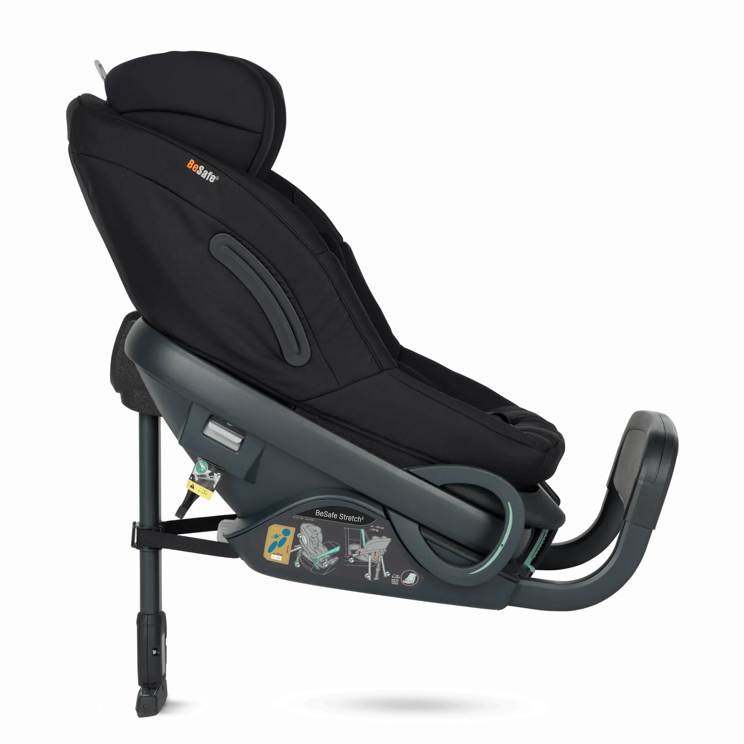 Stretch² Bilbarnstol 6M-7Y / 61-125 Cm Fresh Black Cab