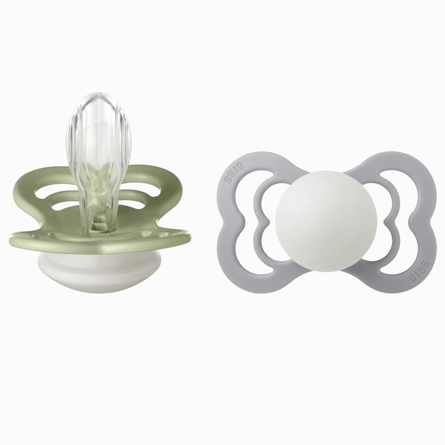 Supreme Glow 2-pack Symmetriska Silikonnappar Sage Cloud