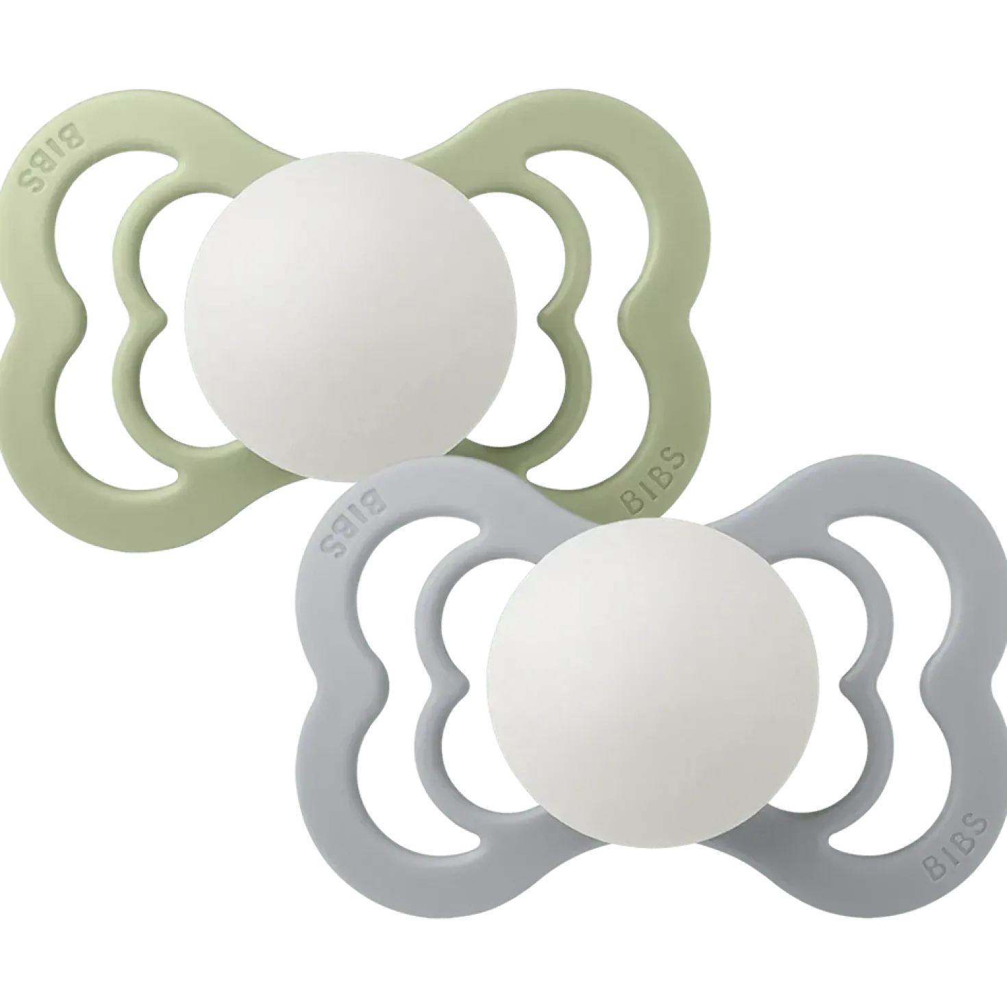 Supreme Glow 2-pack Symmetriska Silikonnappar Sage Cloud