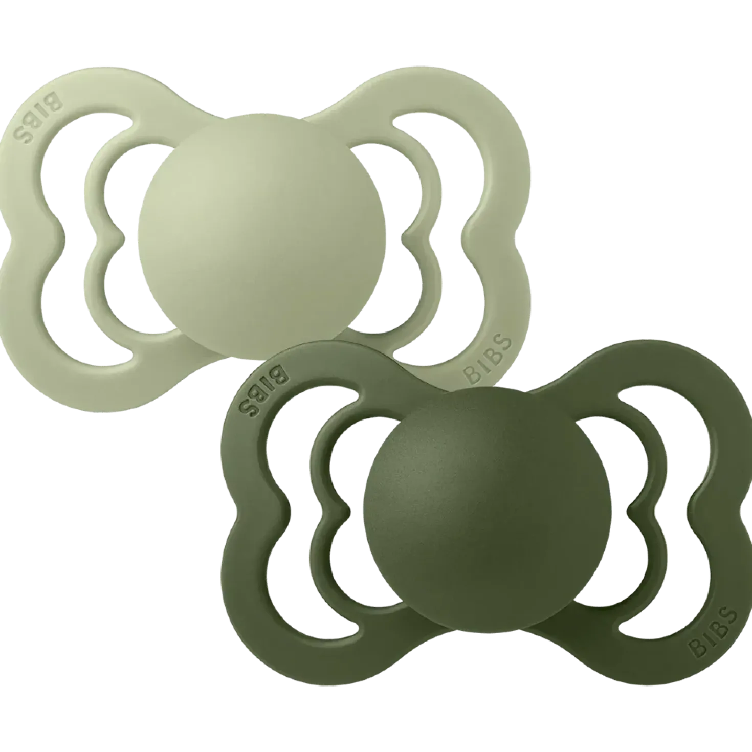 Supreme 2-pack Symmetriska Silikonnappar Sage Hunter Green