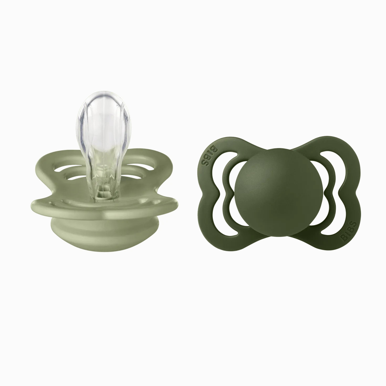 Supreme 2-pack Symmetriska Silikonnappar Sage Hunter Green