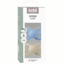 Supreme 2-pack Symmetriska Silikonnappar Vanilla Sky Blue
