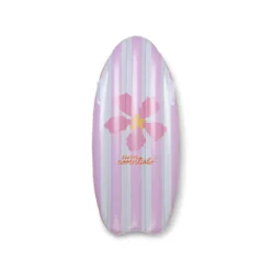Surfboard Poolmadrass Med Handtag Pink Flower Market