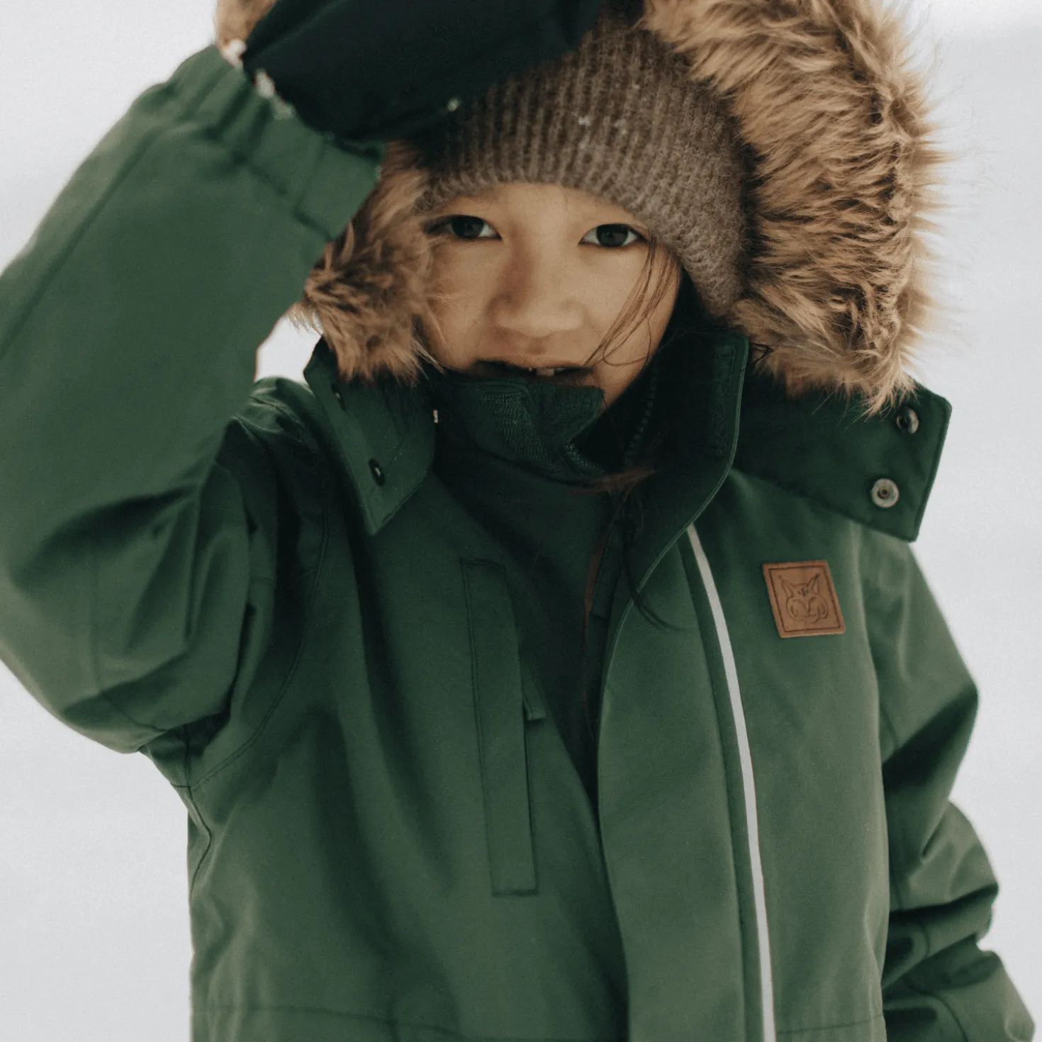 Svalbard Vinteroverall Navy Forest Green Blocking