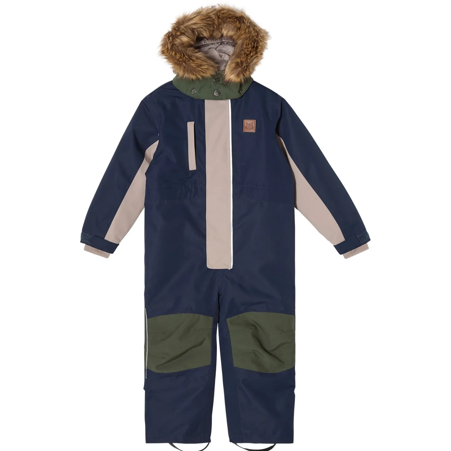 Svalbard Vinteroverall Navy Forest Green Blocking