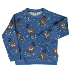 Sweatshirt with reindeer Federal Blue Federal Reindeer Sweatshirt i Federal Blue