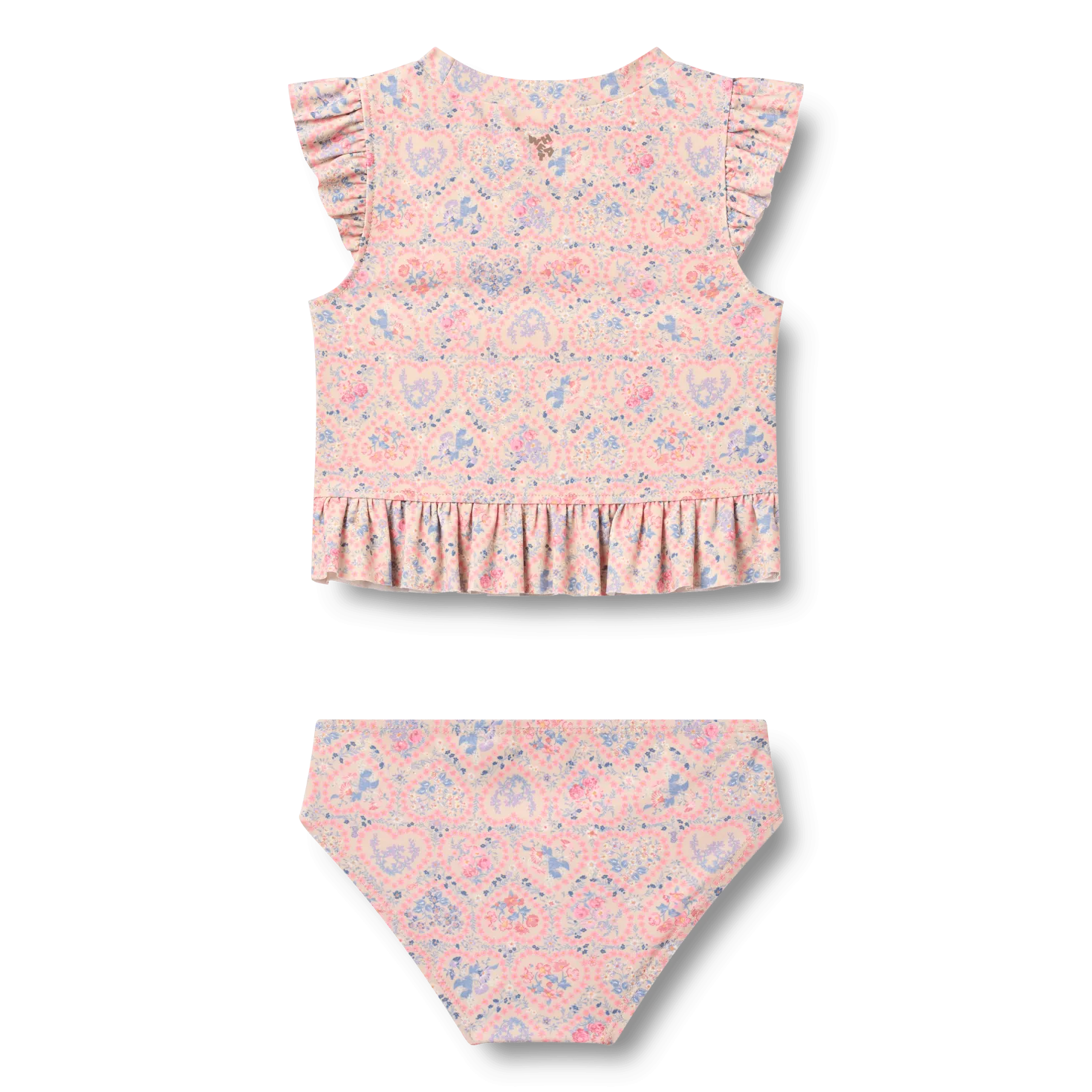 Swim Set 2-piece Alma Pink Heart Flowers