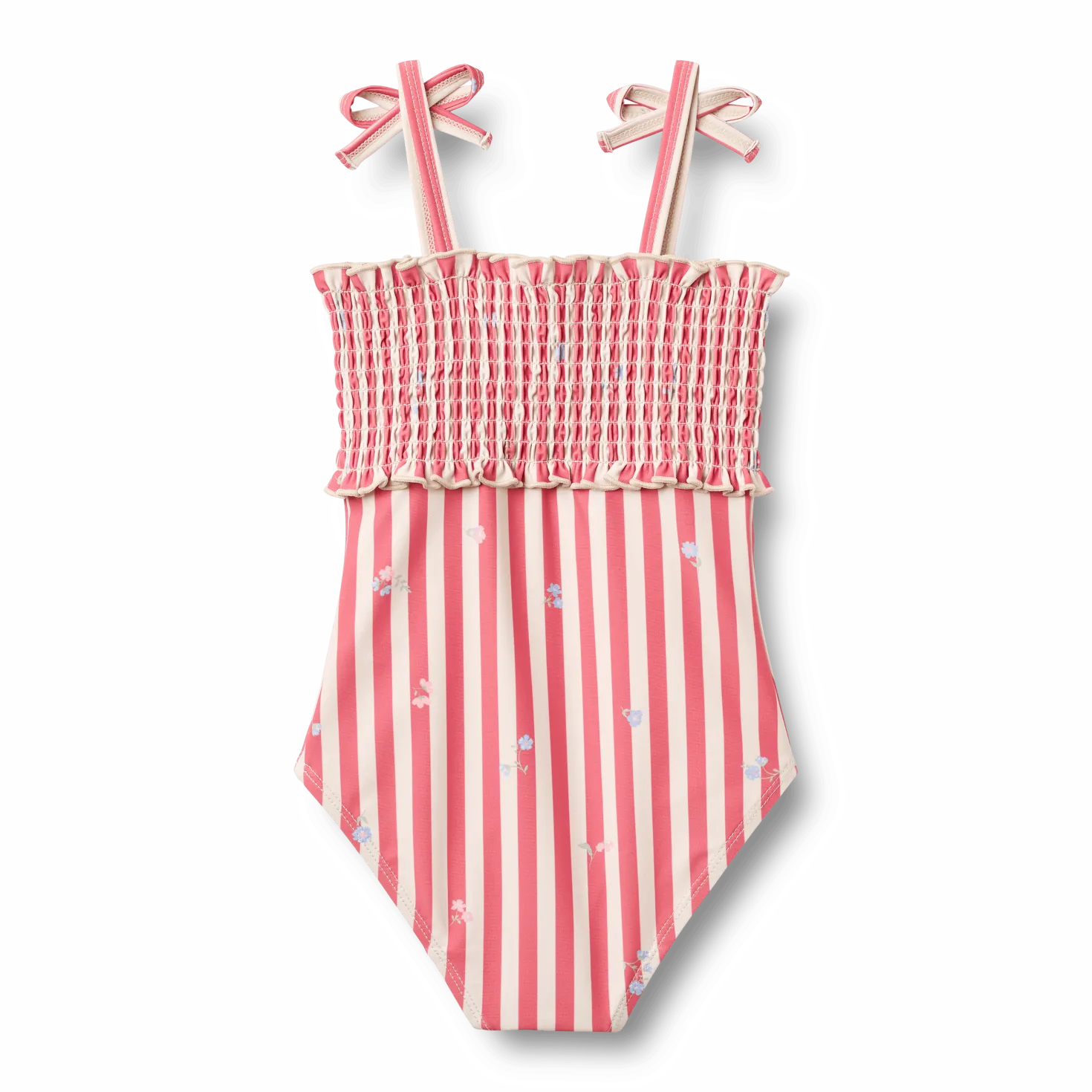 Swimsuit Selma Red Stripe Flowers