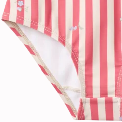 Swimsuit Selma Red Stripe Flowers