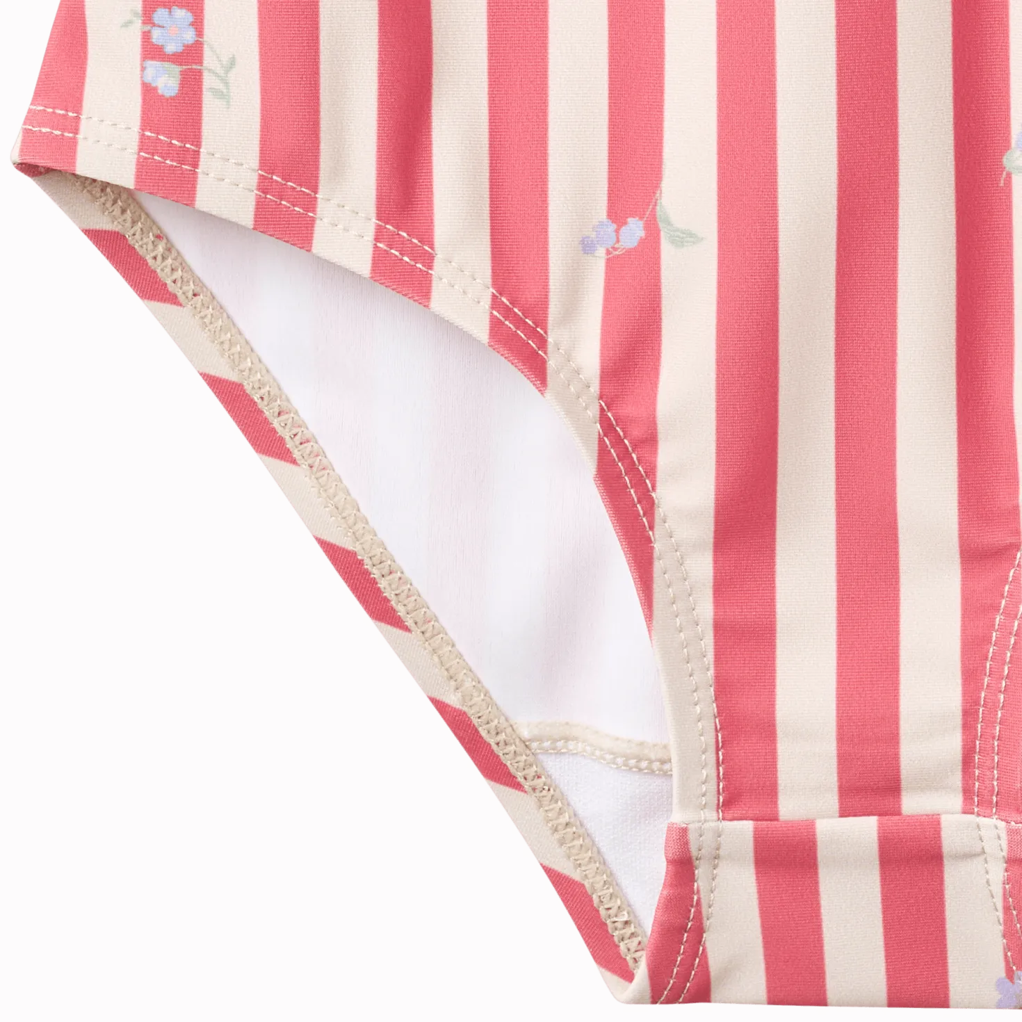 Swimsuit Selma Red Stripe Flowers