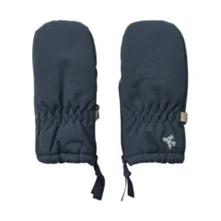 Tech Mittens With Zip Dark Blue