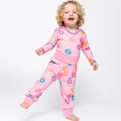 Ulm Pants For Baby with Apples Pink lilac