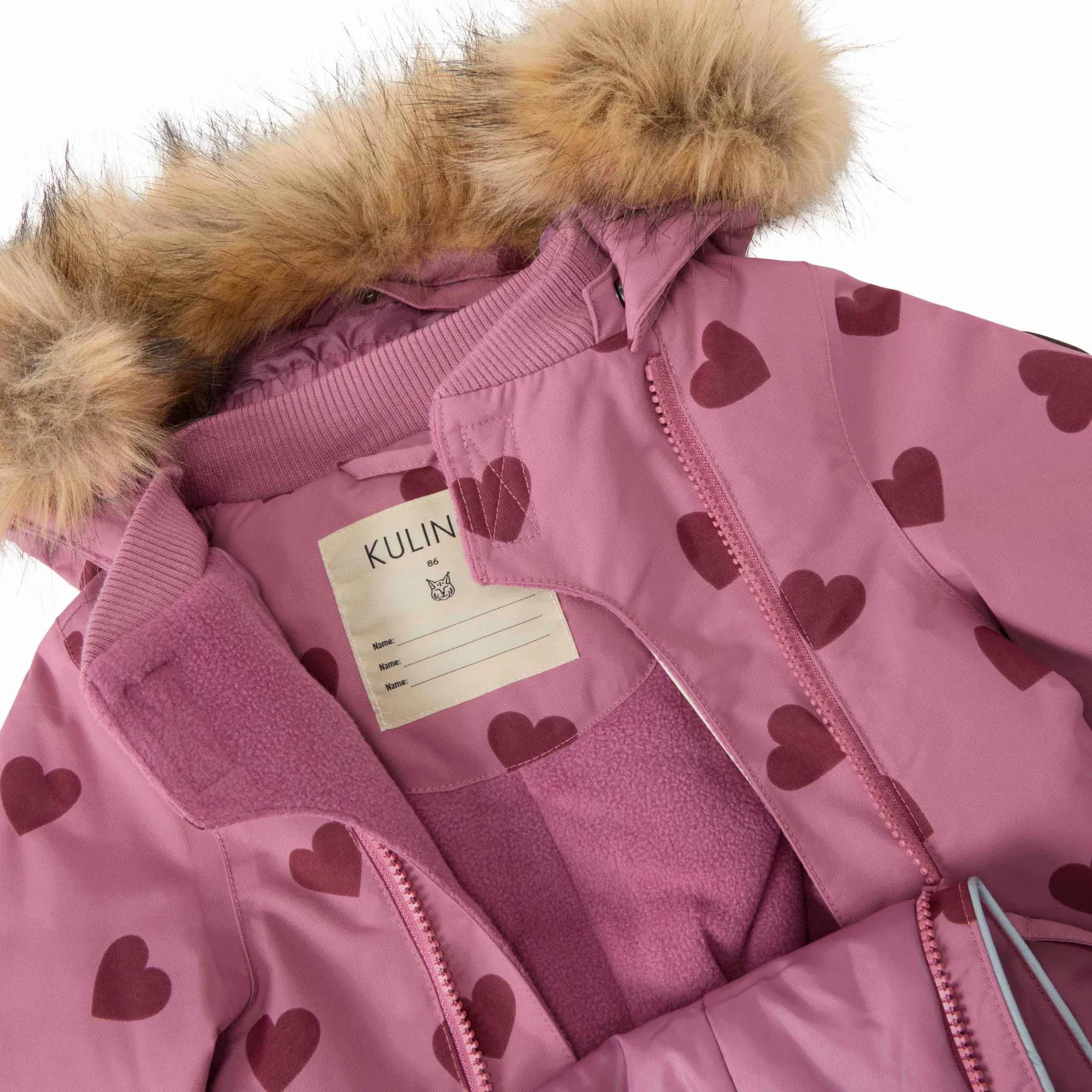 Val D'Isere Vinteroverall Mauve Hearts