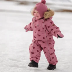 Val D'Isere Vinteroverall Mauve Hearts