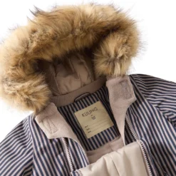 Val D'Isere Vinteroverall Thin Stripe Navy Taupe