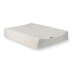 Överdrag Till Skötbädd I Muslin Stripe Beige White