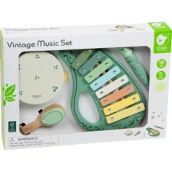 Vintage Musikinstrumentset Grön